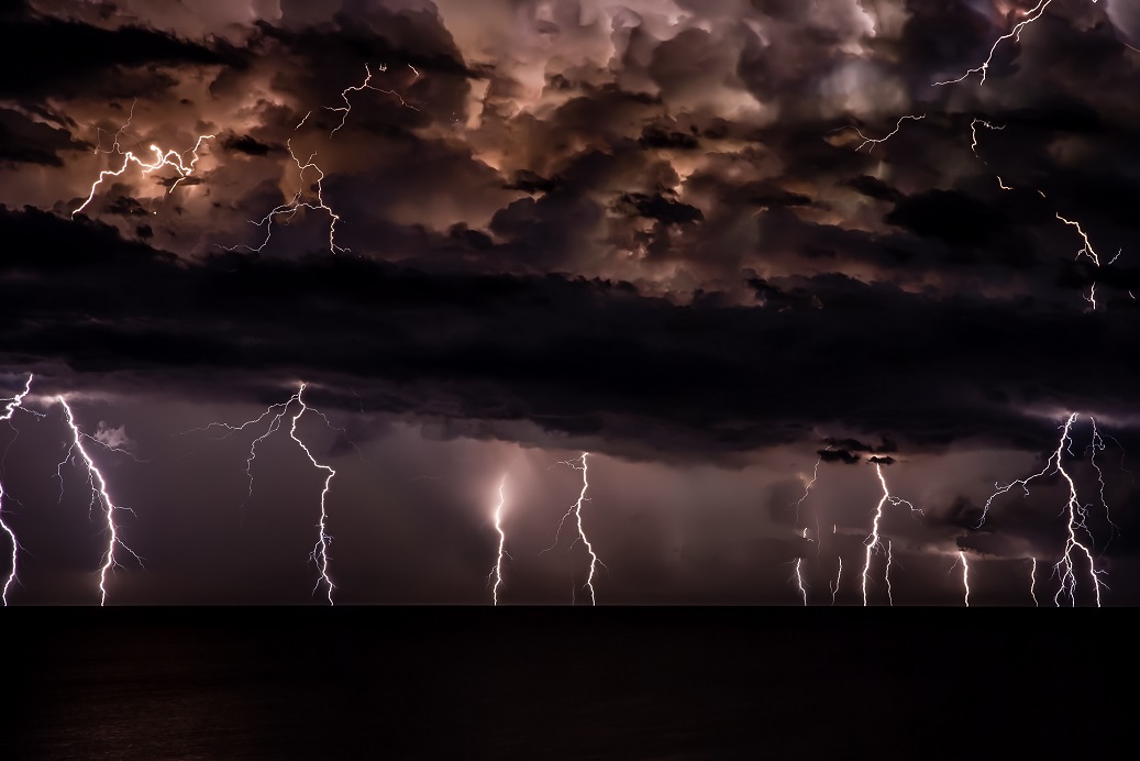 Heavy Lightning And Thunderstorm With Rain And Lightning strikes Sounds 