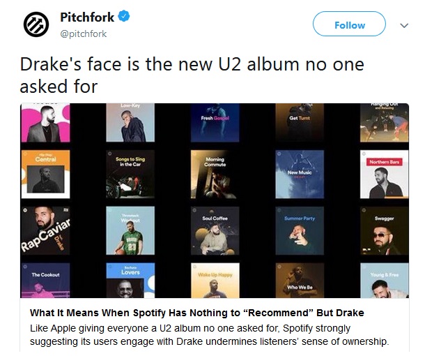 Drake is the new U2?